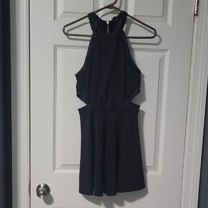 Forever 21 Black Halter Sundress with Cutouts